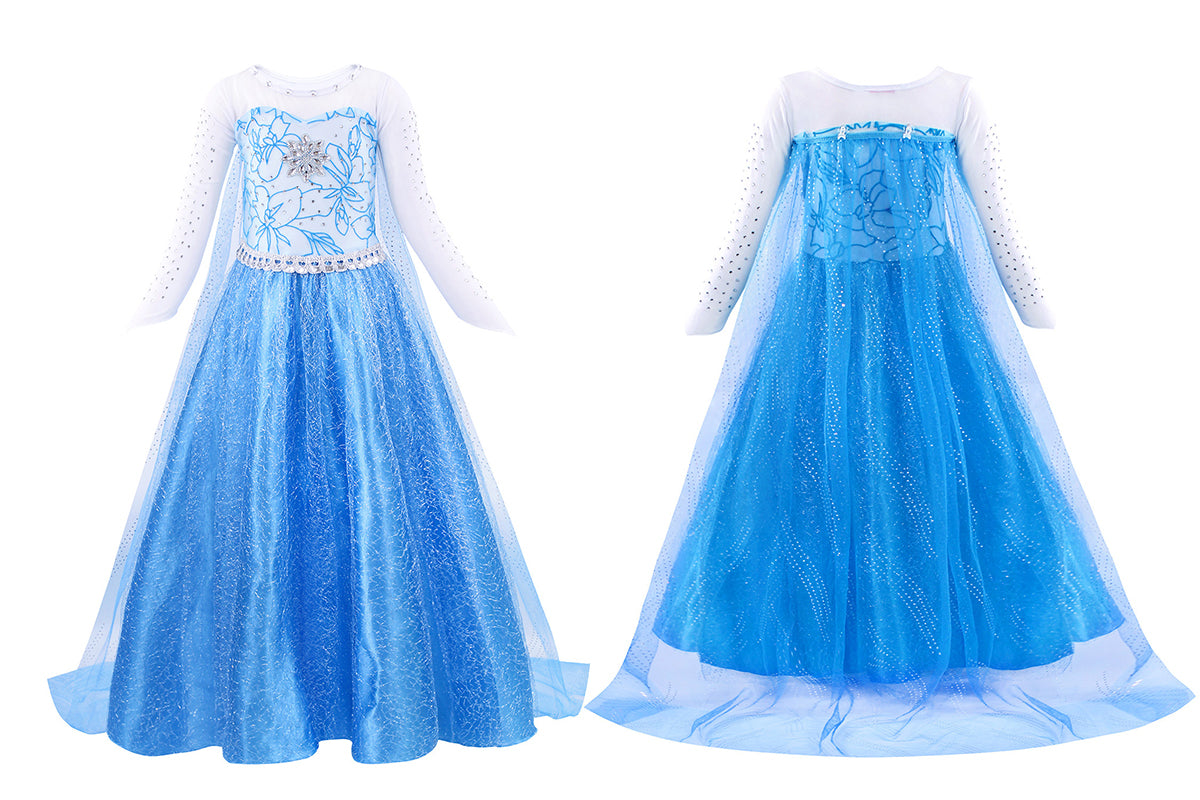 Cartoon Inspired Frozen Princess Costume – Ages 4 to 10