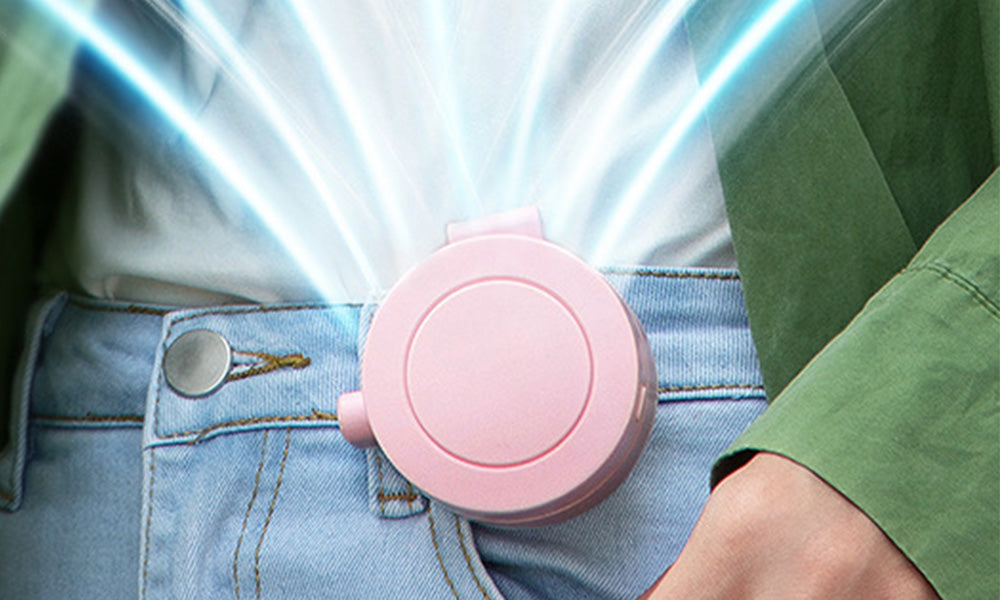 1/2PCS Portable Clip On Fan 3 Speeds Wearable Mini Fan for Outdoor Use