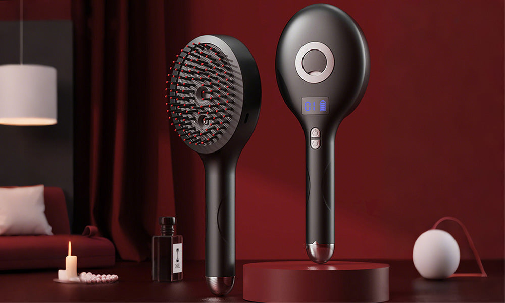 Rechargeable Electric Scalp Massage Comb with LCD Display