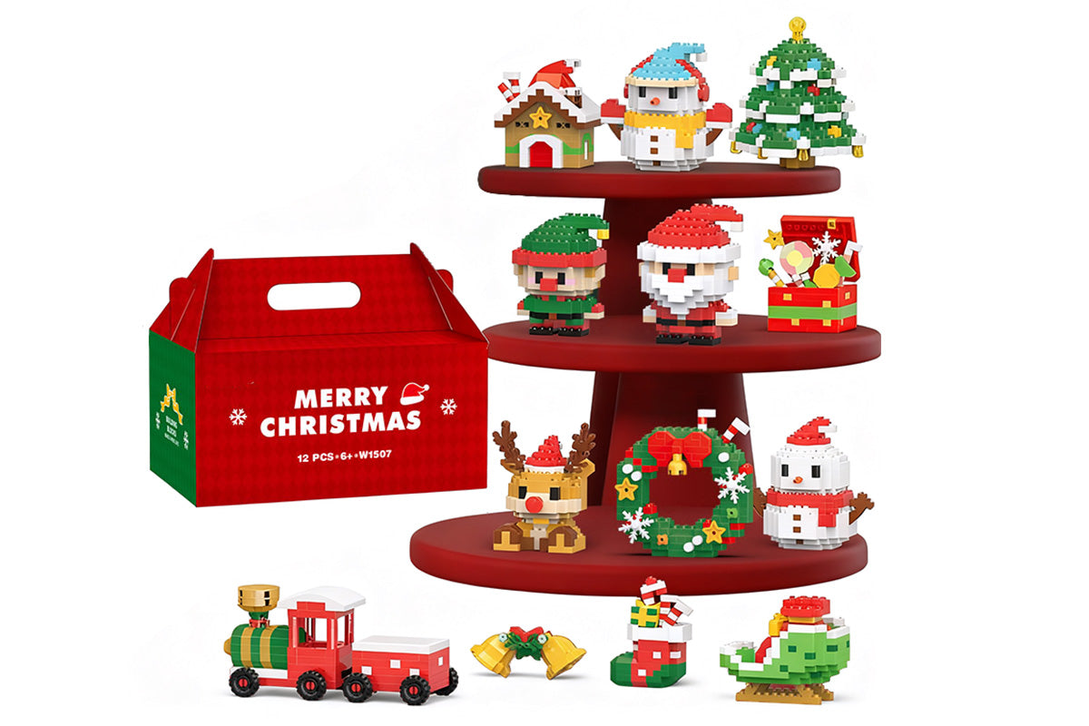 Christmas Tree Ornaments Building Blocks Christmas Santa Nutcracker Xmas Ornament