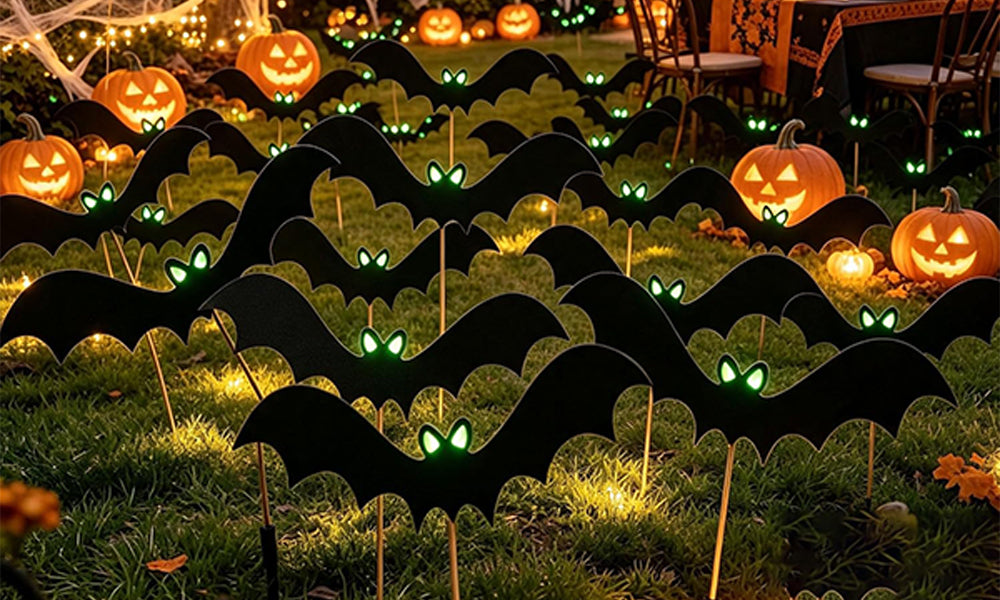 6/12 PCS Halloween Bat Garden Stakes