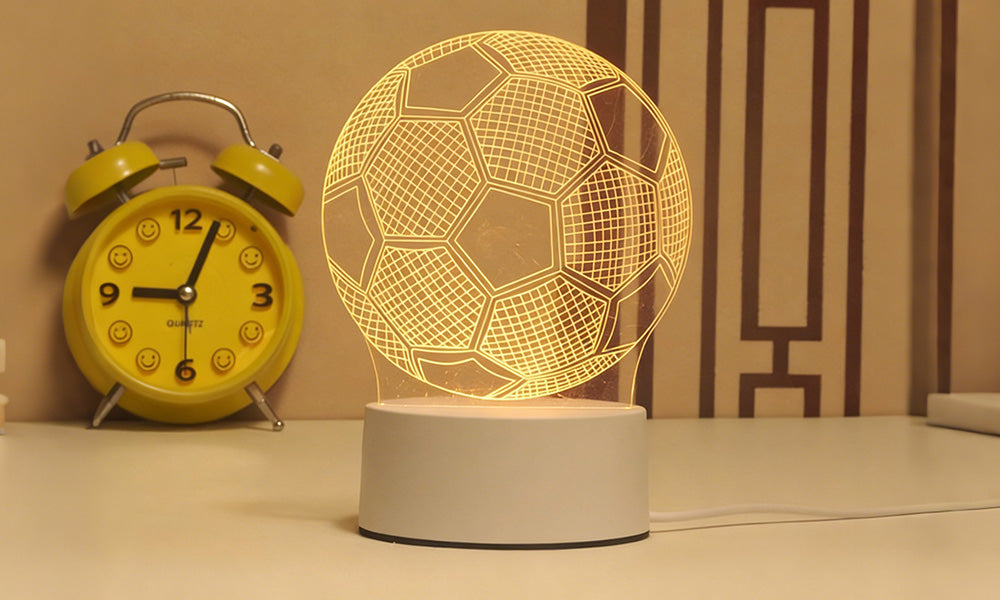 USB LED Sports Night Light Acrylic Table Lamp for Bedroom