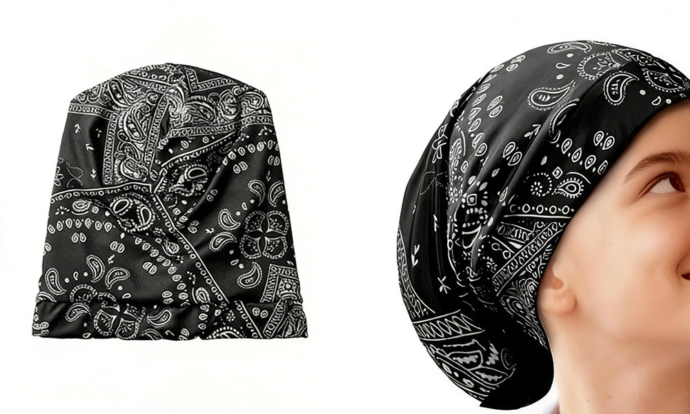 Hair Bonnet for Sleeping Women with Adjustable Strap for Curly Short Long Hair