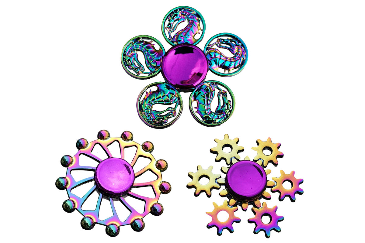 Rainbow Alloy Fidget Spinner Tri-Wing Hand Spinner