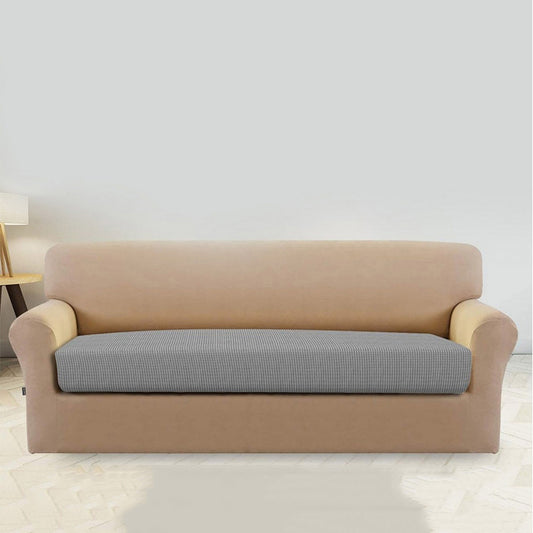 Water Repellent Sofa Seat Cushion Cover Furniture Couch Slipcover Protector-Grey