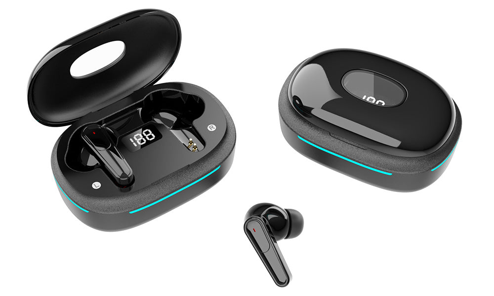 Wireless Bluetooth Earbuds with LED Display Noise Reduction and Touch Control