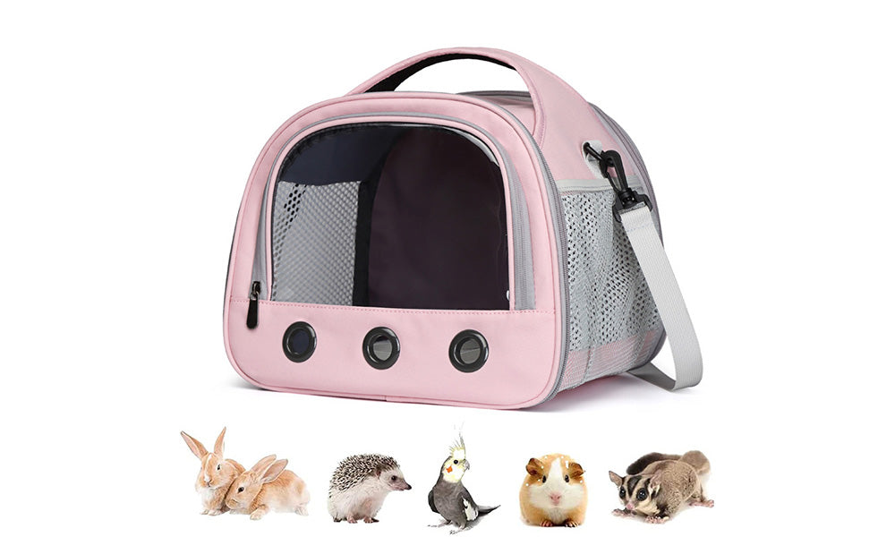 Portable Pig Hamster Rabbit Small Animal Carrier Bag with Window and Strap