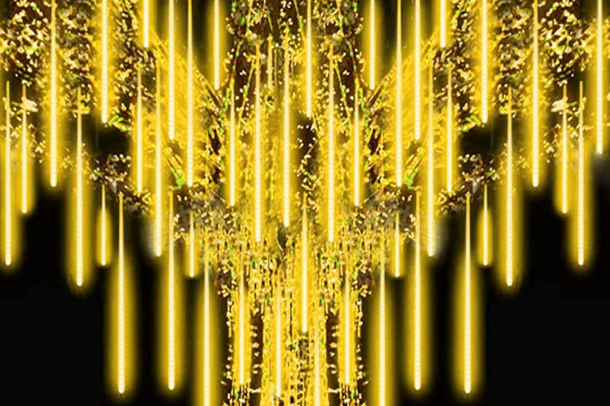 LED Meteor Shower Raindrop String Lights Solar Powered for Outdoor Decoration