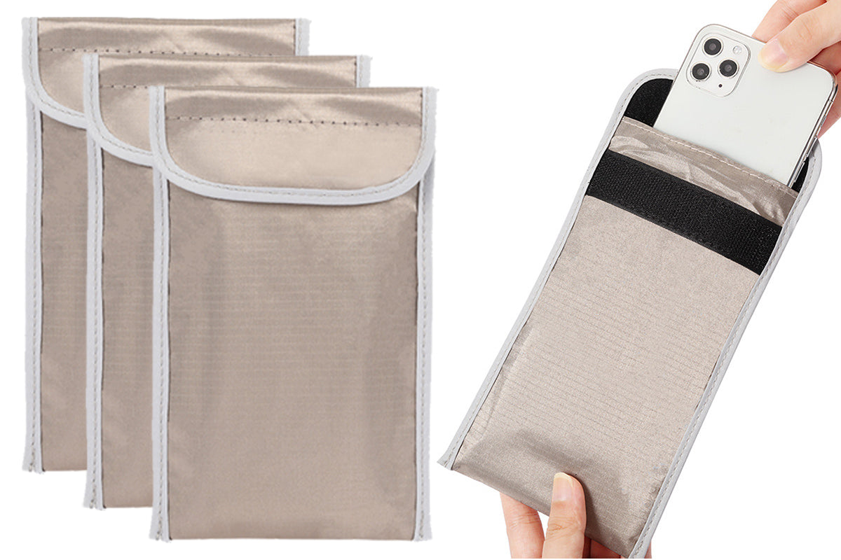 3Pcs Faraday Phone Pouch Jammer Signal Blocker RFID Cell WiFi Faraday Bags