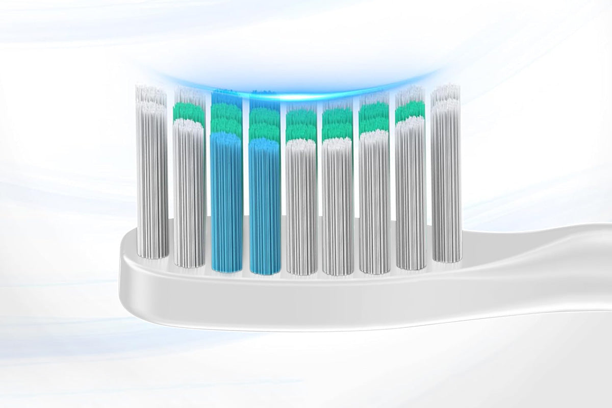 6-Mode Electric Toothbrush with 10 Brush Heads Rechargeable Toothbrush Set for Home Travel