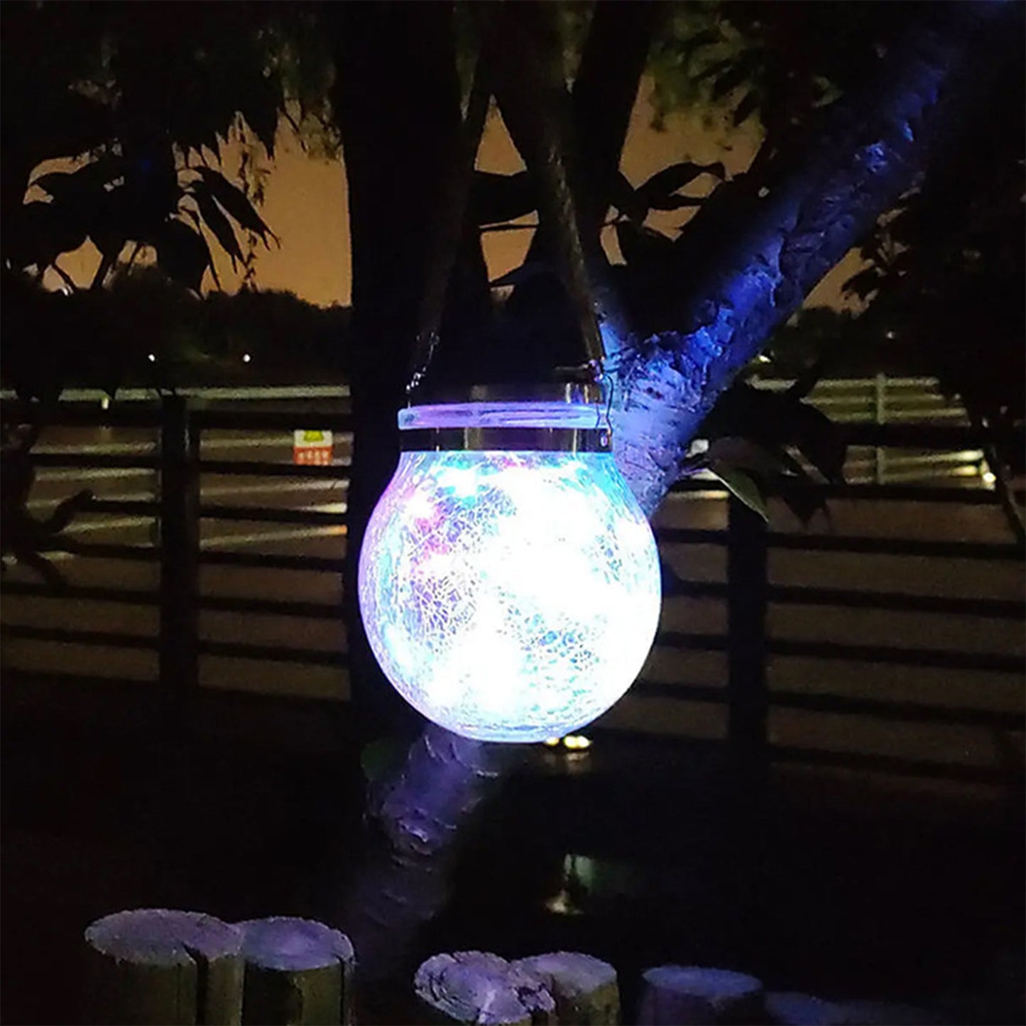 30LED Solar Light Hanging Outdoor Decoration Glass Bottle Lantern