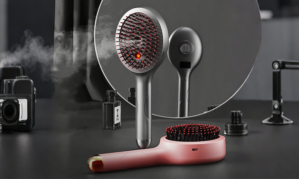 Rechargeable Electric Scalp Massage Comb with LCD Display