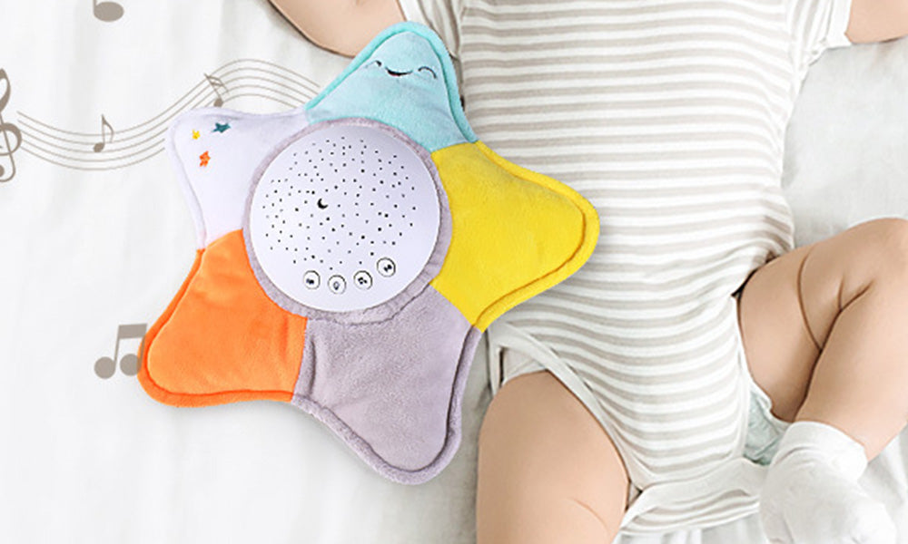 Kids Projection Night Light Soothing Music Plush Toy for Sleep