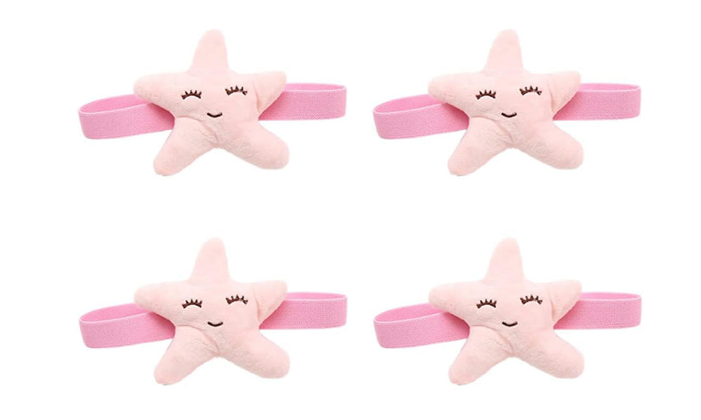 4 PCS Plush Starfish Curtain Tiebacks for Boys Girls Rooms