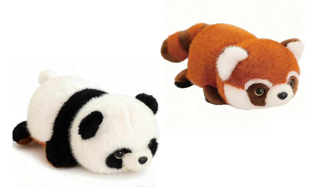 2-in-1 Raccoon to Panda Flip Plush Toy