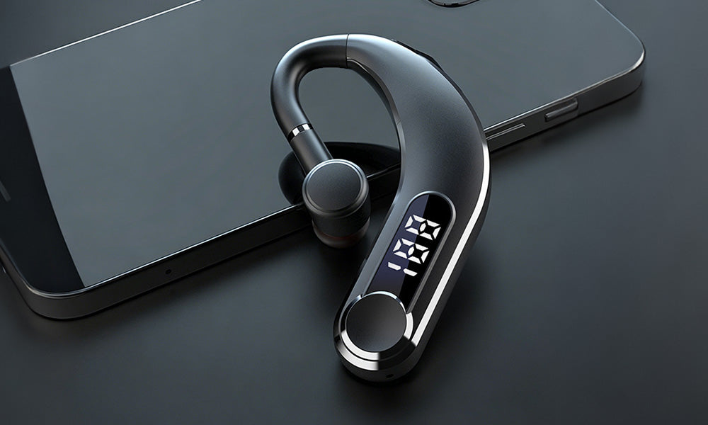 1/2PCS Bluetooth Ear Hook Headset with LED Display Long Battery Life for Calls