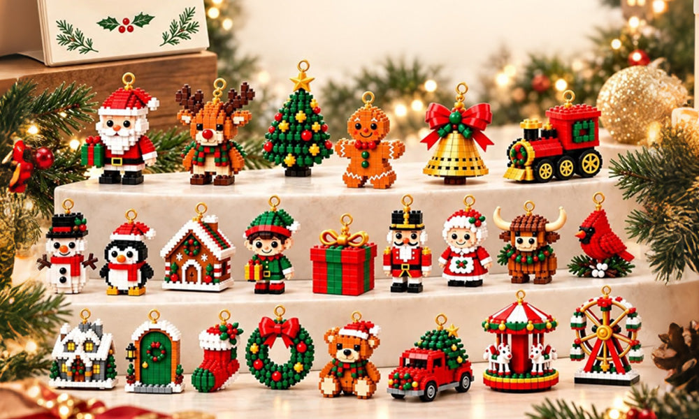 24 Day 3D Mini Christmas Advent Calendar Ornaments