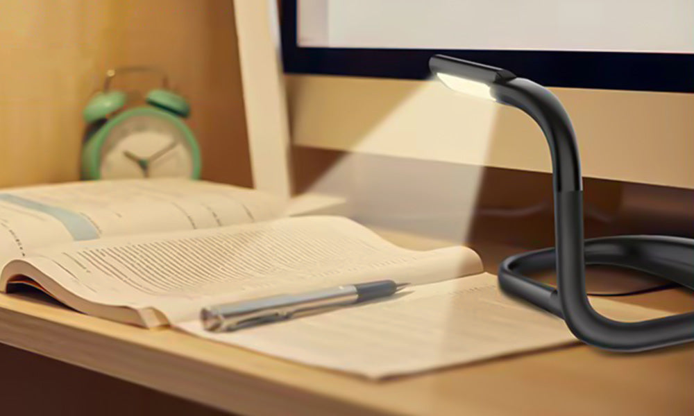 LED Neck Reading Light Desktop Hanging 2 in 1 USB Charging with Battery Display