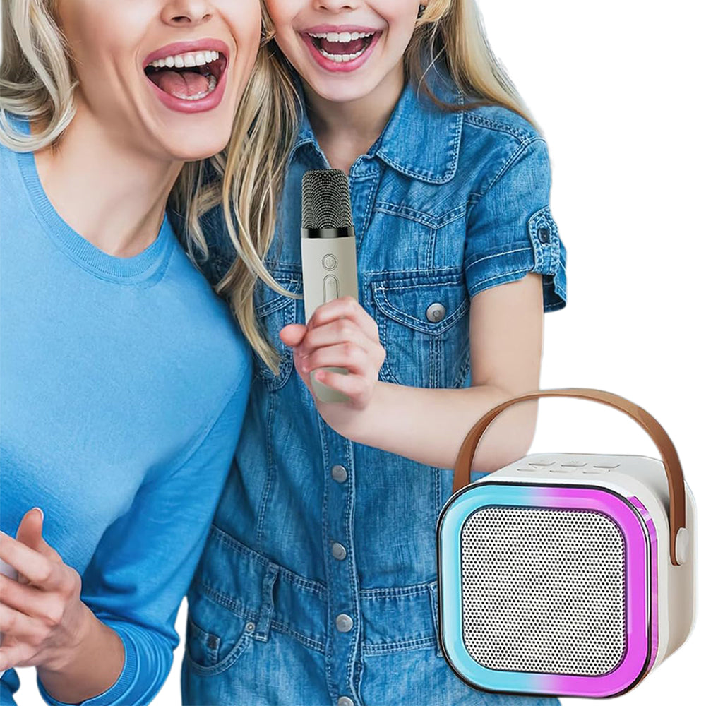 Portable Bluetooth Karaoke Machine with 2 Microphones