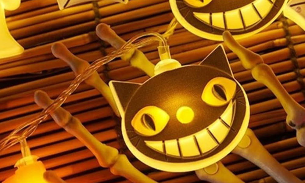 USB Halloween Ghost LED String Lights 4 Point 5m 30 Bulbs Decoration
