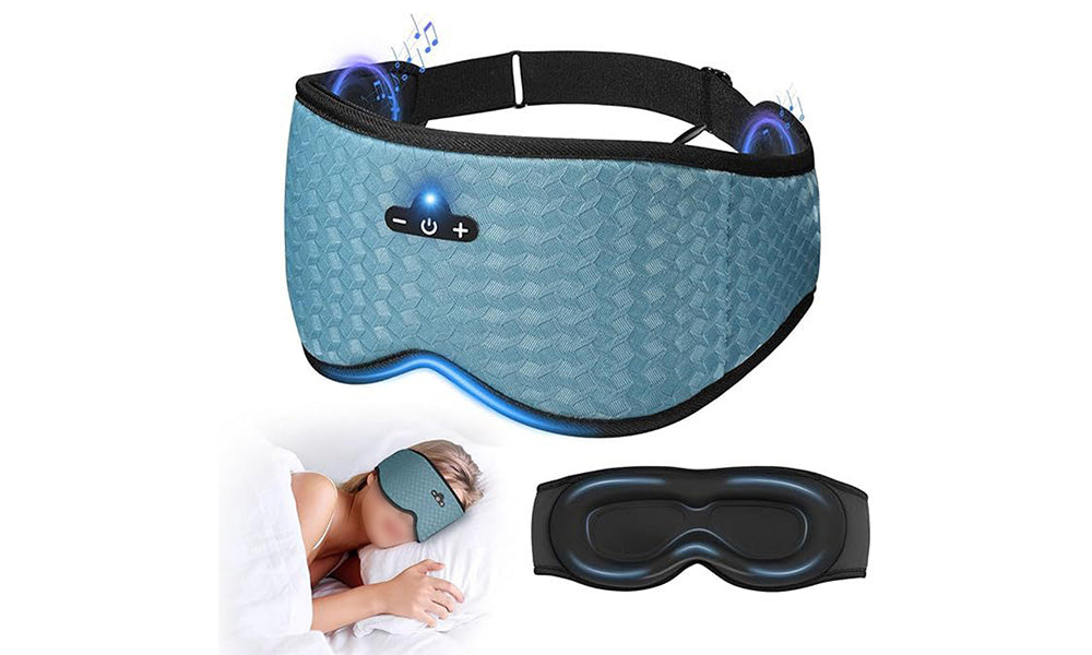 3D Breathable Sleep Mask with Built-in Bluetooth Headphones