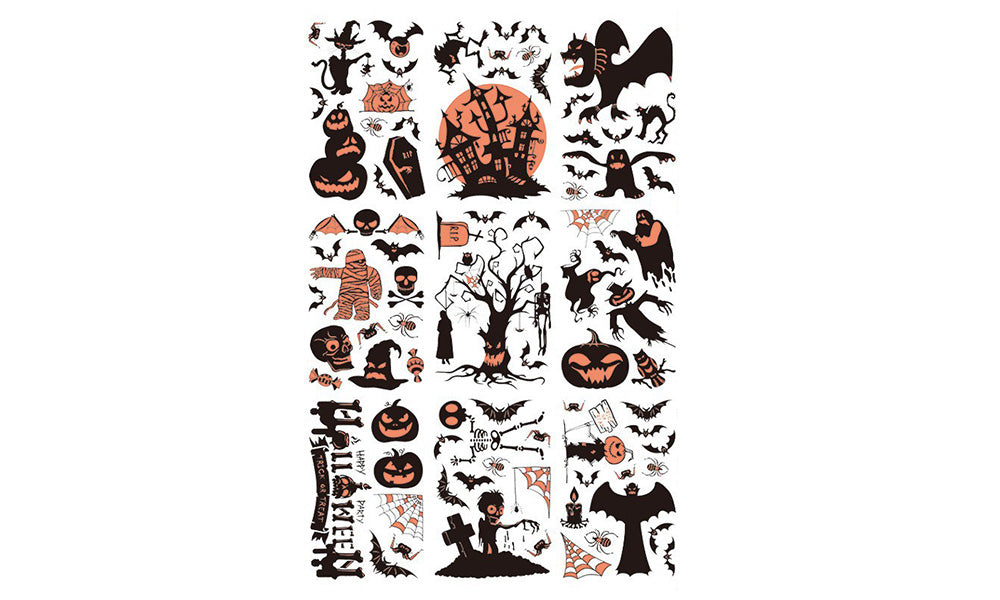 Halloween Static Cling Wall Window Decoration Sticker Set