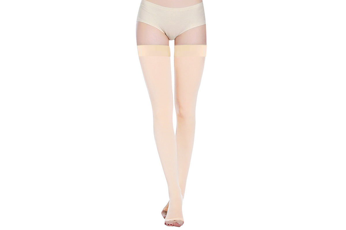 Open Toe High Stockings Plus Size Calf Sleeve