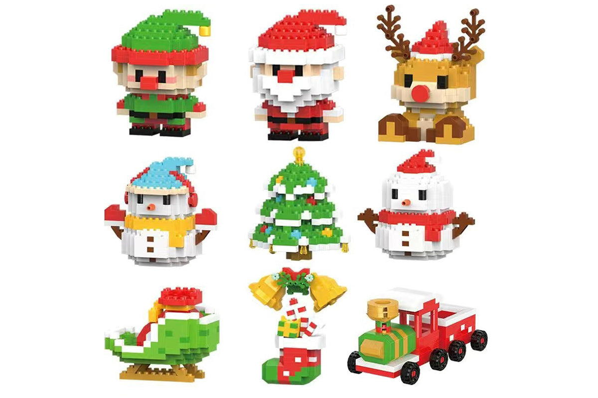 Christmas Tree Ornaments Building Blocks Christmas Santa Nutcracker Xmas Ornament