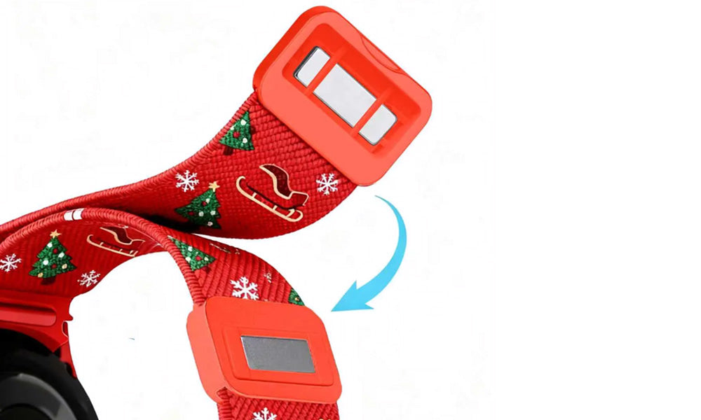 3 PCS Christmas Nylon Watch Bands for Samsung 6th Gen Quick Release