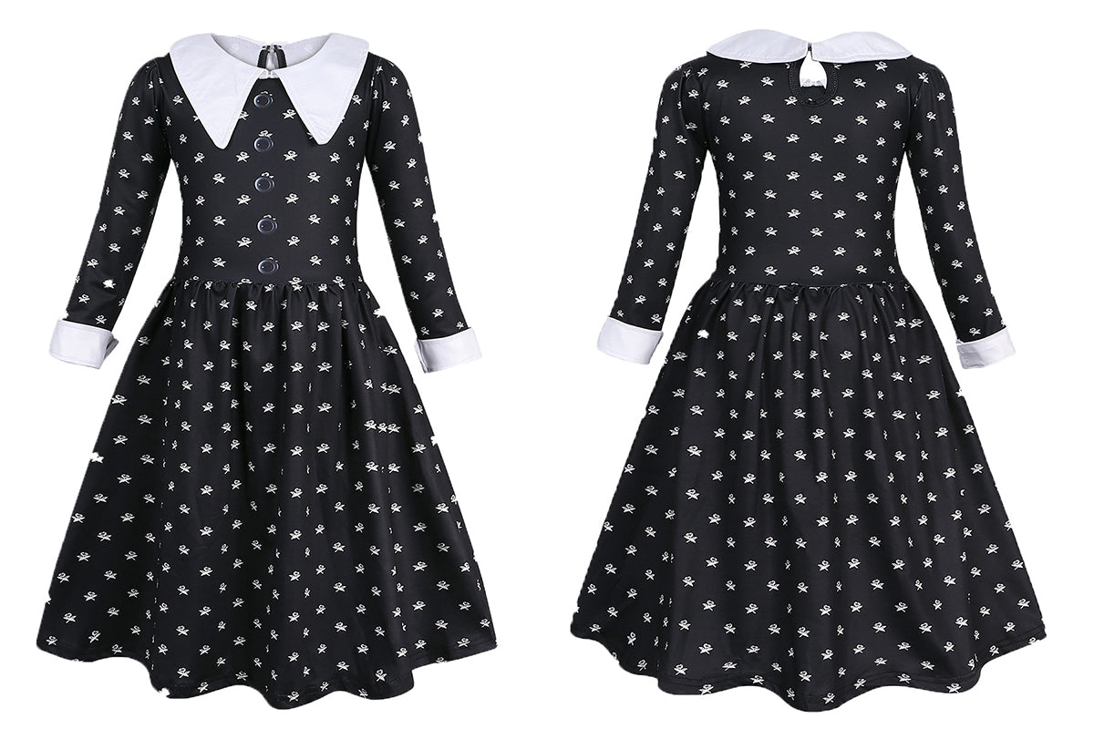 Cartoon Inspired Gothic Costume – Fits Ages 4 to 12