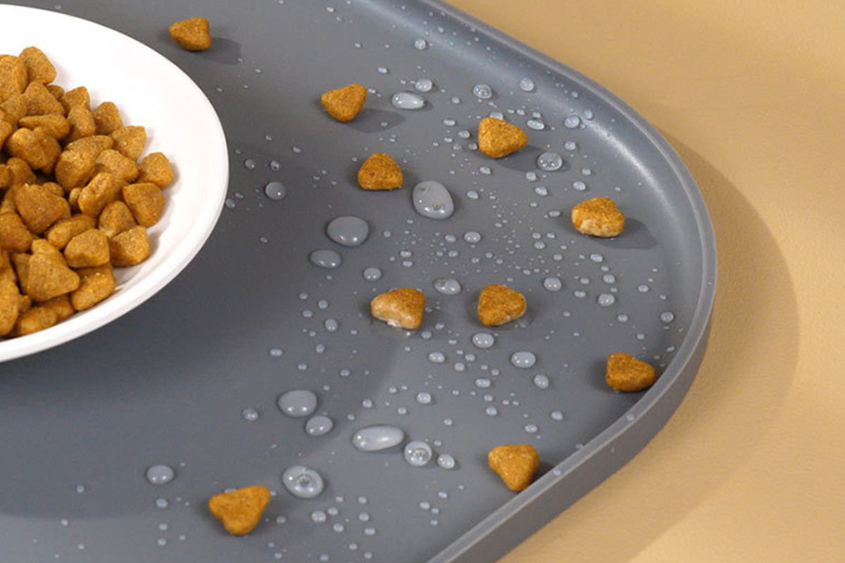 Silicone Pet Feeding Mat Raised Edge Anti-Spill Washable Non-Slip Placemat