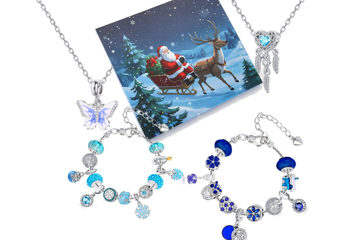 31-Day Advent Calendar Necklace Bracelets for Girls DIY Jewelry Making Kit
