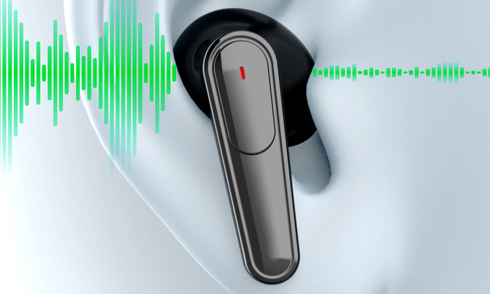 Wireless Bluetooth Earbuds with LED Display Noise Reduction and Touch Control