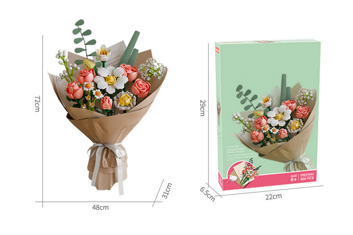 Wildflower Bouquet Building Blocks Creative DIY Flower Model Toy Set for Home Decoration