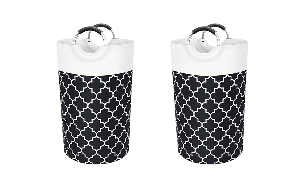 2 Pcs Collapsible Fabric Laundry Basket Large Clothes Hamper for Home