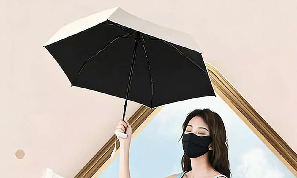 Mini Folding Travel Umbrella with UPF50+ Sun Protection for Outdoor