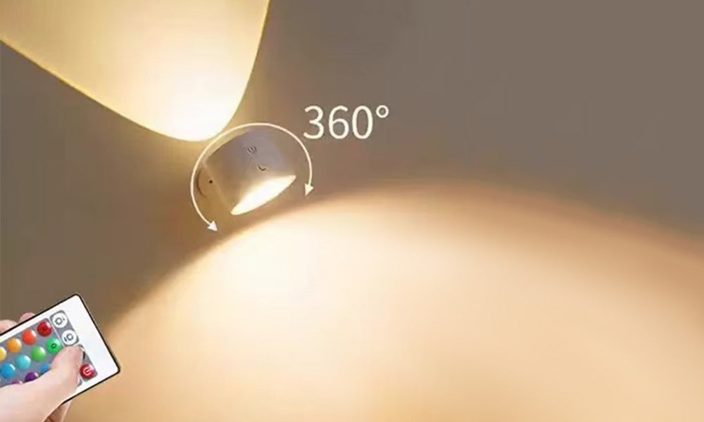Rechargeable LED Spotlight Wireless Wall Lamp with Remote Control
