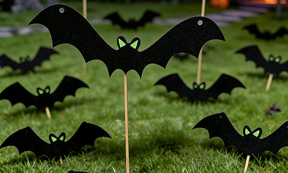 6/12 PCS Halloween Bat Garden Stakes