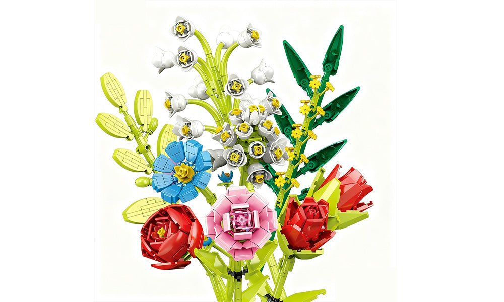Mini Bricks Flower Bouquet DIY Building Set for Kids and Adults