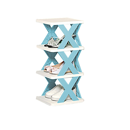 4-Tier Stackable Shoe Rack Storage Shoes Shelf Space Saving Shoe Organizer