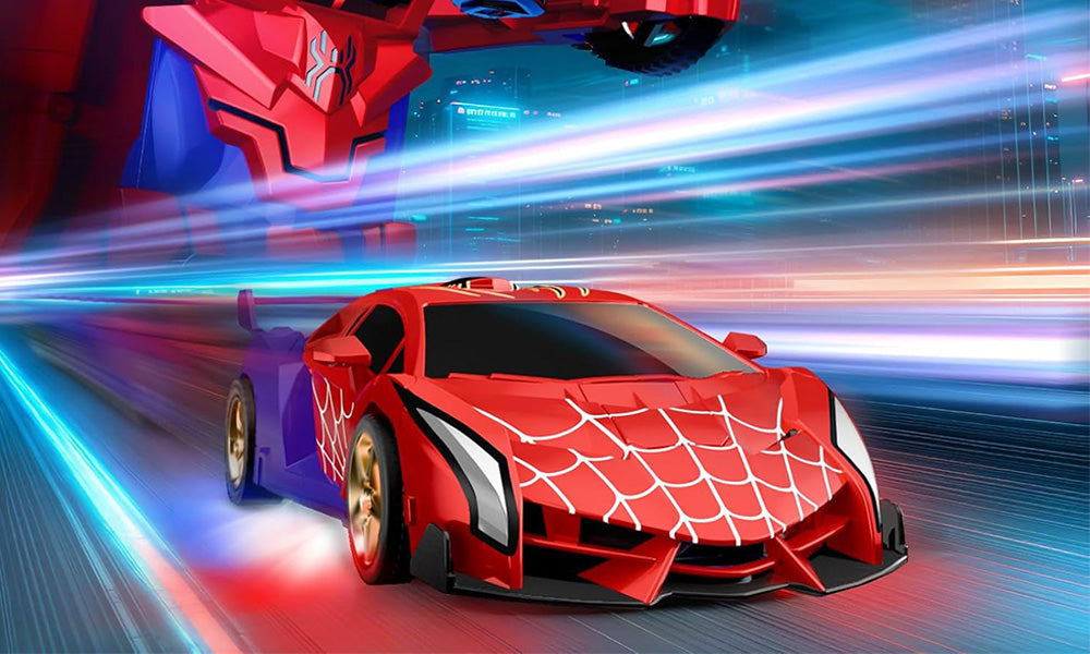Remote Control Spider Transform Car for Kids with One-Button Transformation
