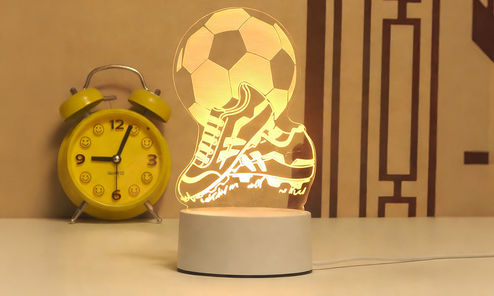 USB LED Sports Night Light Acrylic Table Lamp for Bedroom