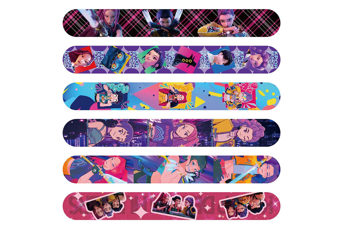 12Pcs Monster Huntress Inspired Slap Bracelets Cartoon Print Wristbands for Kids Adults