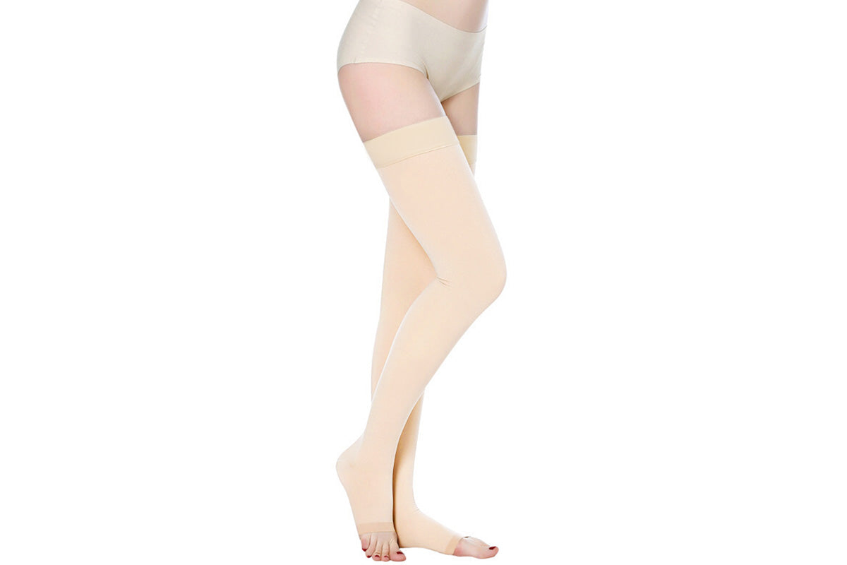 Open Toe High Stockings Plus Size Calf Sleeve