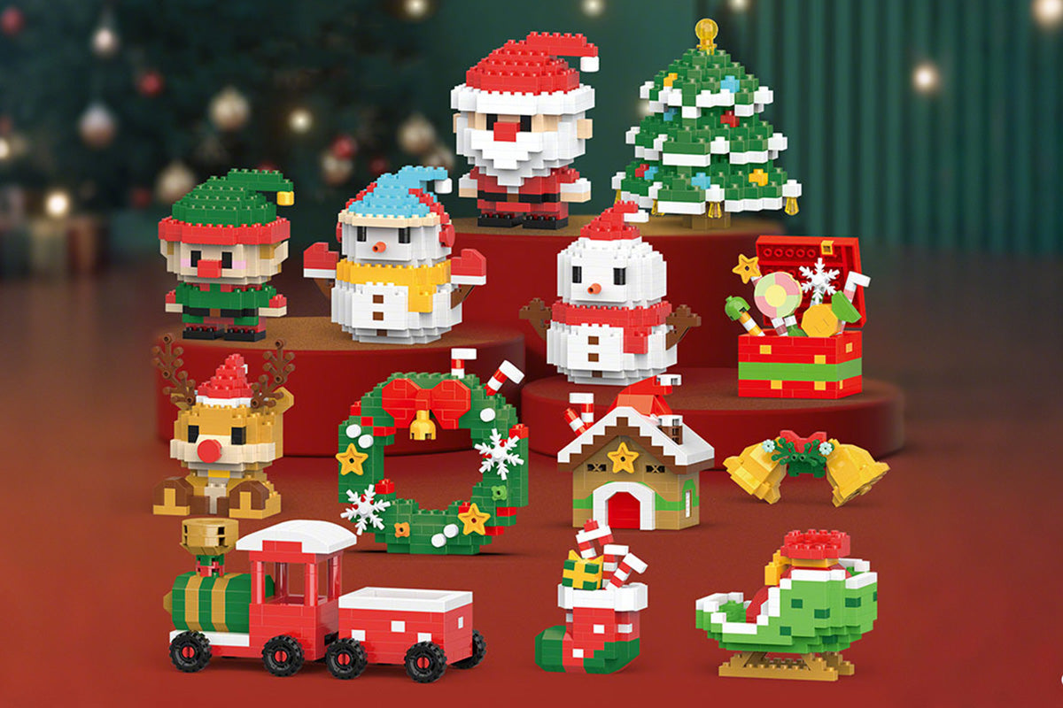 Christmas Tree Ornaments Building Blocks Christmas Santa Nutcracker Xmas Ornament