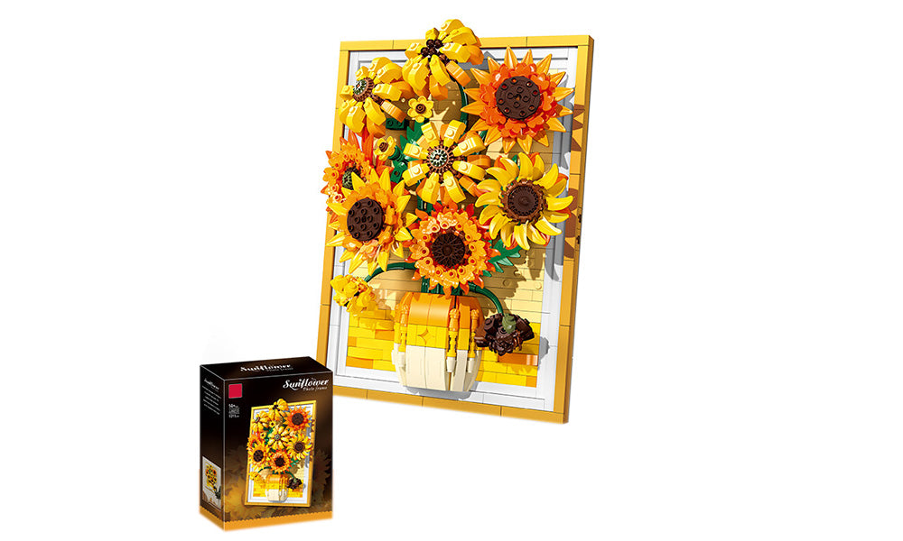 Flower Series DIY Building Blocks Puzzle for Home Office Decoration