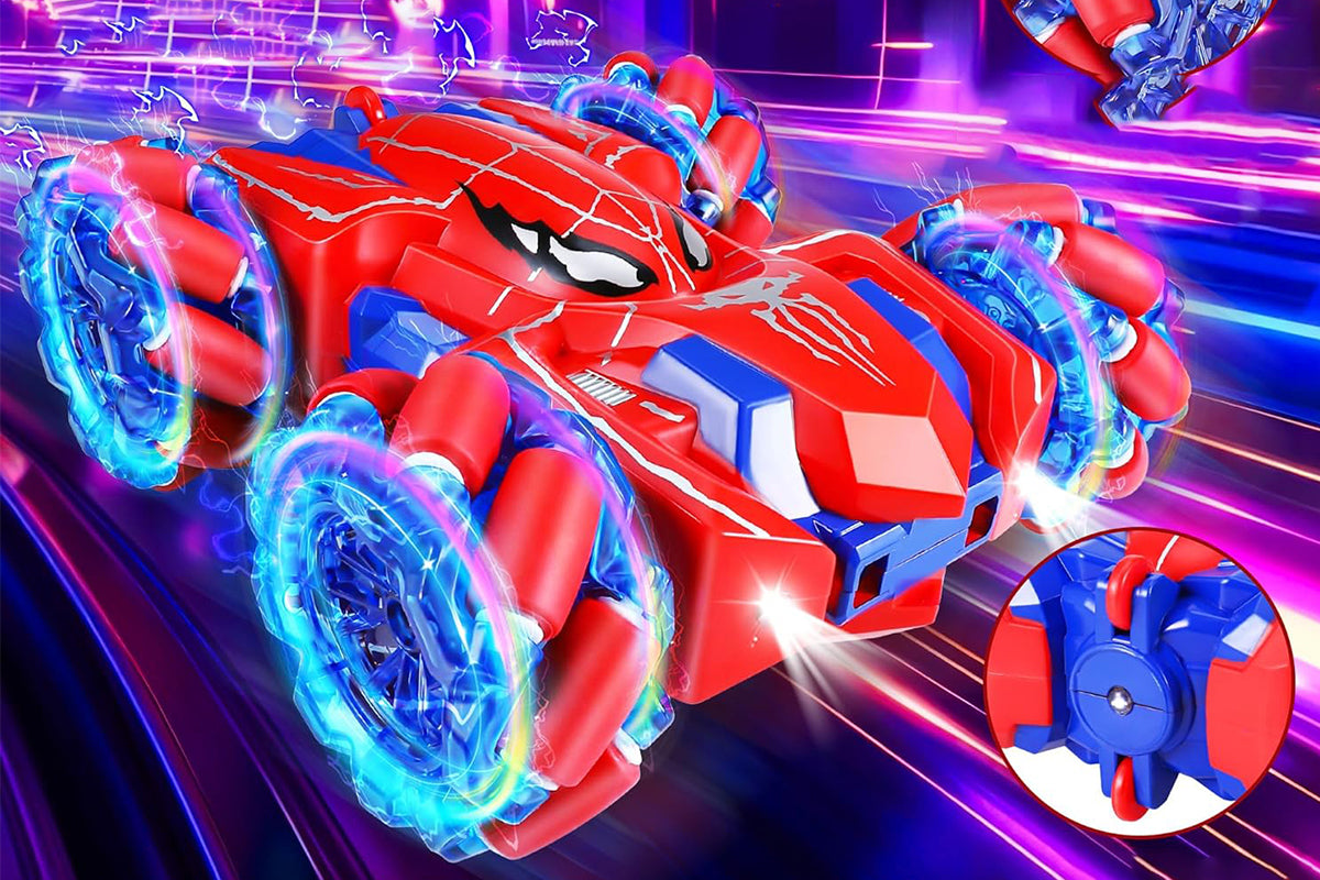 Spider Remote Control Car with Cool Lights 360 Degrees Rotating 4WD Off-Road Race Car