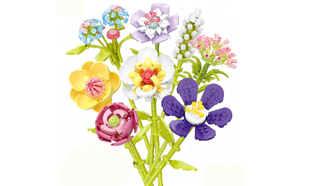 Mini Bricks Flower Bouquet DIY Building Set for Kids and Adults