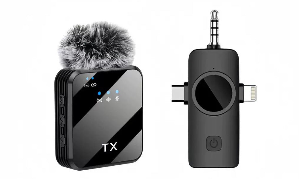 Wireless Clip-On Lapel Microphone for Type-C 3.5mm Interface Devices