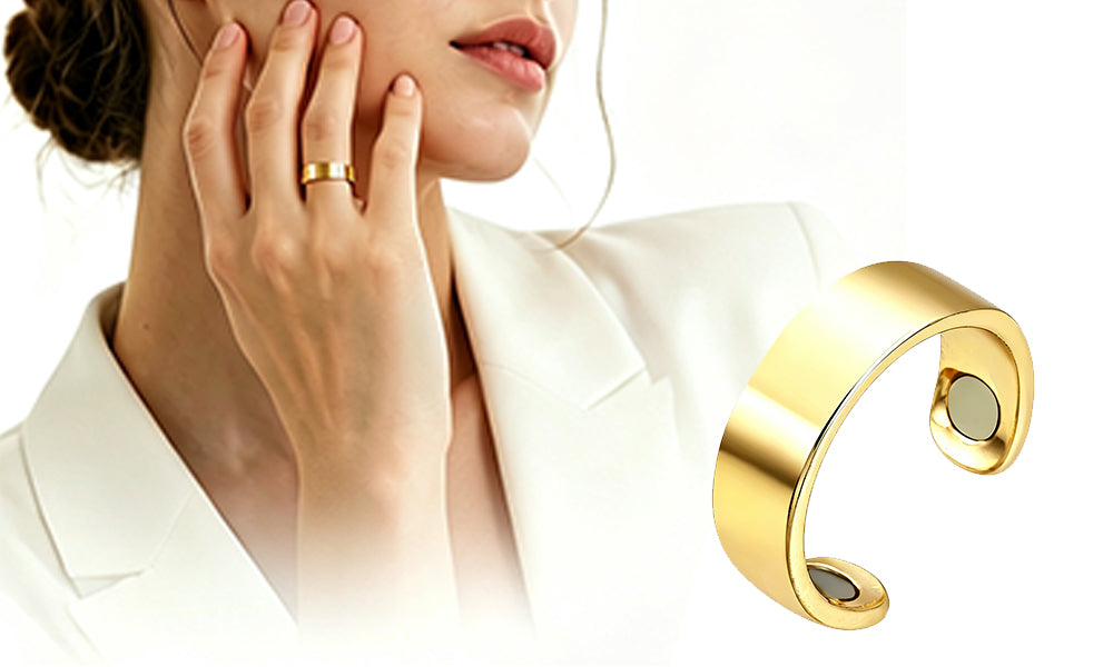4PCS Open Adjustable Ring with Built In Attraction Piece